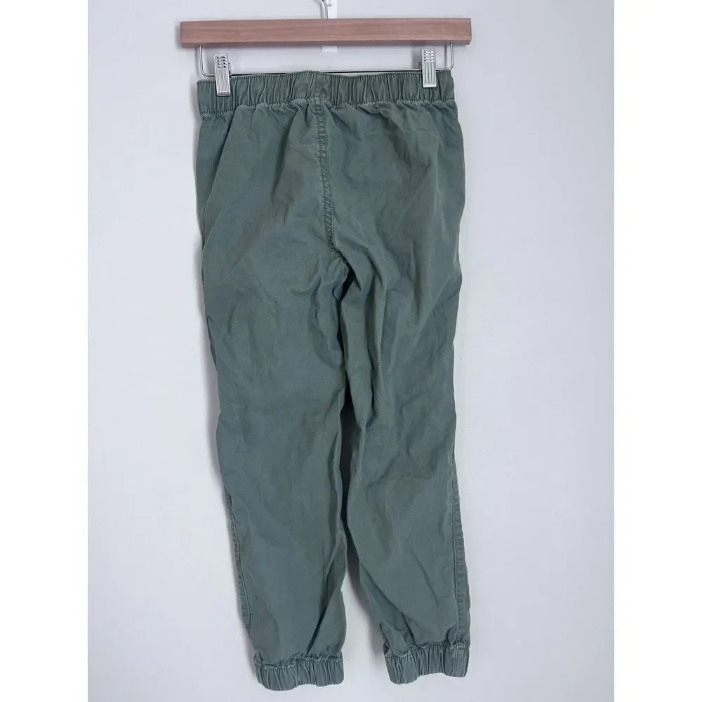 Gap Kids Boys Size Medium Green‎ Pull on Long Pants Side Pockets Elastic Cuffs